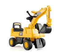 Kids Ride On Toy Realistic Excavator With Seat Storage Rotating Bucket Gymax Yellow One Size