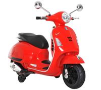 Kids Ride On Vespa Scooter 6V Childrens Motorbike Music LED Lights 3-6 Years