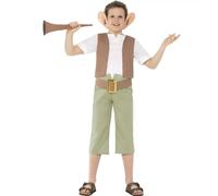 Smiffys Roald Dahl The BFG Costume, Green with Top, Trousers, Ear Headband & Dream Trumpet, Officially Licensed Roald Dahl Fancy Dress, Child Dress Up Costumes