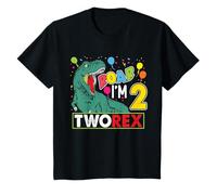 Kids Roar I'm 2 Dinosaur TwoRex 2nd Birthday Boy Dinosaur Lover T-Shirt