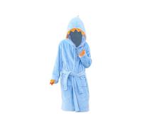 Kids Robe Boys Girls Dinosaur Plush Fleece Hooded Bathrobe With Belt Animal Soft Sleepwear fleece pyjama bottoms kids (BU2, 10-12 Years)