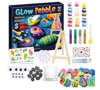 Kids Rock Painting Kit | Child Glow in The Dark Rock Painting Kit | Stone Paint Crafts Set for Son Daughter Children Teens Girls Boys Youth Family