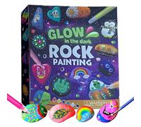 Kids Rock Painting Kit - Early Learning Activity - Glow in The Dark Rock Painting Crafts - for Kindergarten School Party Art Class Boys Girls Children