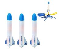 Kids Rocket Launcher - LED | 100ft High-Flying STEM Toy, Air Powered Foam Rockets With Adjustable Launcher Stand For Boys And Girls Ages 3+ Years Old For Outdoor Garden Yard Play