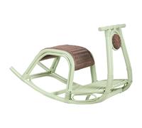 Kids Rocking Chair ASPRIA Rattan Light Green