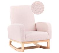 Kids Rocking Chair NORBY Boucle Pastel Pink