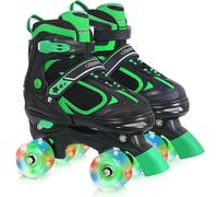 Kids Roller Skates for Boys - Blue for Big Kids Age 7 8 9 10 - Adjustable All Light up Wheels Indoor Outdoor Sports Birthday Gift for Son and Grandson