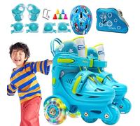 Kids Roller Skates - Skates, Safety Gear | Adjustable three-point frame, lightweight support structure, ideal for young boys and girls learn balance in the playground and indoor use