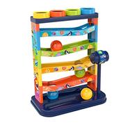 Kids Rolling Ball Drop Toy for Babies Toddlers 5 Layer Tower Run with Swirling Ramps & 4 Balls Educational Development Toys Ball Drop Toy, Toys for 1 Year Old, Montessori, B