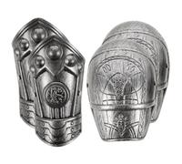 Kids Roman Armour Set - Silver Shoulder and Arm Plate Halloween Medieval Costume Accessory for Role Play Dress up Supplies