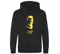 Kids Ronaldo Hoodie CR7 Jersey Cristiano Ronaldo #7 GOAT 2023 Kids Football Hoodie Al Nassr Jersey Girls Boys Soccer Gift (UK, Age, 9 Years, 11 Years, Regular, BLACK)
