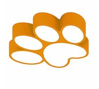 Kids Room LED Ceiling Light Fixture Modern Unique Cartoon Footprint Shape Flush Mount Ceiling Lamp Children Room Ceiling Chandelier Lighting for Boys Girls Bedroom (Green,18’’-Warm Light) %(Yellow,1