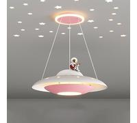 Kid's Room Pendant Lighting for Boy Girls Bedroom Chandelier Projection Star LED Astronaut Hanging Ceiling Lamp Blue Modern Planet Suspended Light Fixture for Children Room Nursery Made in China