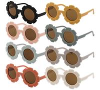 Kids Round Sunglasses,Flower Sunglasse,Round Sunglasses,Colorful Kid Fashion Sunglasse,Cute Sunflower Glasses Anti-ultraviolet sun shading sunglasses for taking photos for Boy Girl Outdoor Sports 8PCS