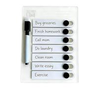 Kids Routine Chart - Magnetic Erasable Planning Board, Waterproof Schedule Tracker Panel, Dry Wipe Message Organizer Sheet, Task Management Display Set, Writing Pen Tool Organization Use for Wall