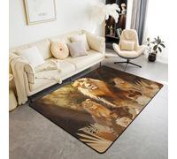 Kids Rug, Animal Lion Area Rug Carpet For Living Room Bedroom Playroom Classroom, Kids Rugs Non Slip Machine Washable - Polyester Soft Touch Easy Clean 160 X 230 Cm /1897568494906