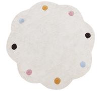 Kids Rug DUREVI Light Beige ø 120 cm Cotton