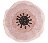 Kids Rug KHARAT Pastel Pink ø 140 cm Cotton