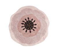 Kids Rug KHARAT Pastel Pink ø 140 cm Cotton