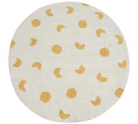 Beliani Kids Rug LOTI Beige ? 140 cm Cotton, Cream