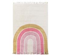 Beliani Kids Rug TATARLI Pink 140x200 cm Cotton, Cream