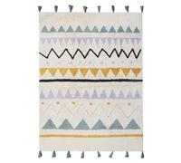 Beliani Kids Rug Zaysan Green 140 X 200 Cm Cotton