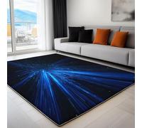Kids Rugs for Bedroom - Soft Non-Slip Living Room Area Rug 140 x 200 cm for Office Dining Room Supernatural Space Tunnel Light, Washable Classroom Carpet for Toddler Nursery Kids Room Decor, Dark Blue