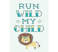 Kids Run Wild Child Lion Canvas Wall Art Print