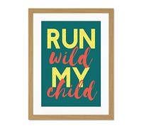 Kids Run Wild My Child Arrows Large Art Print Poster Wall Decor 18x24 inch Supplied Ready To Hang With Included Mount Brackets