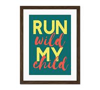 Kids Run Wild My Child Arrows Large Art Print Poster Wall Decor 18x24 inch Supplied Ready To Hang With Included Mount Brackets
