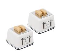 Kids Safe Miniature Toaster With Sliced Bread Doll House Kitchen Essential 1/12 Scale Realistic Building Kits Bread Toaster