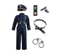 Kids Safety Agent Outfit - Justice Costume, Costume Set Hat Badge, Interactive Equipment Party Performance Parade, Operations Neighborhood Protection Adventure | Community Activities T