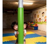 Kids Safety Pole Padding - All-Weather Wrap for 2"-10" Diameter Playground & Garage Posts Impact-Absorbing Cushion Green Inner Dia 10 Inch - Protect Little Ones!