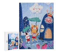Kids' Safety Puzzle 500-Piece，Preschool Learning Toy, Animal Habitat & Zodiac Education