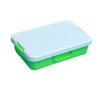 Kids Sand Play Set Leakproof Stackable Storage Trays With Lid Portable Sensory Bin For Beach Toy Art Blue Green Sand Art Organizers For Children