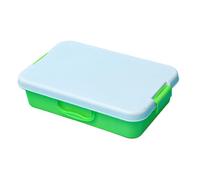 Kids Sand Play Set Leakproof Stackable Storage Trays With Lid Portable Sensory Bin For Beach Toy Art Blue Green Sensory Play Sandbox Toy Set