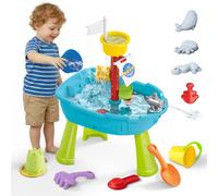 Kids Sand & Water Play Table with Accessories Outdoor Sensory Activity Table