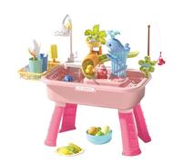 Kids Sand Water Table, Preschool Play Water Bench, Interactive Learning Toy Set, Supports Role Play Development, Suitable Compact Design, 21.26x11.42x20.87 Inches, For Outdoor