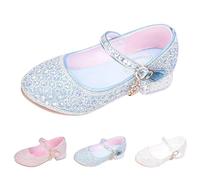 Kids Sandals Girls Crystal Embellished High Heel Design Formal Shoes for Piano Recital Flower Girl Ceremonies Closed Toe Sandals for Ages 5-12 Years