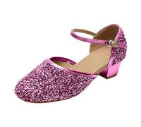 Kids Sandals Girls Latin Dance Style Soft Sole Non-Slip Dance Shoes Stage Performance Practice Shoes for Ages 6-12 Years
