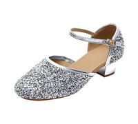 Kids Sandals Girls Latin Dance Style Soft Sole Non-Slip Dance Shoes Stage Performance Practice Shoes for Ages 6-12 Years