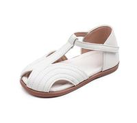 Kids Sandals Girls Silver Peep Toe Covered Design Roman Style Princess Sandals Kids Great for Little Girls Parties and Comfortable Wear