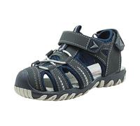 Kids Sandals Protective Closed Toe Adjustable Straps Cushioned Footbed Durable Multi Purpose Outsole Textile PU Upper EVA Insole TPR Outsole Back Strap Footwear for Walking Camping Travelling