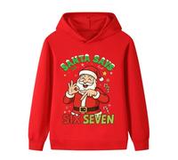 Kids Santa Says Christmas 67 Hoodie Six SevenChildren's Sweatshirt Top Hoodies sweatshirt (Red-150cm)