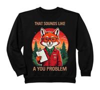 Kids Sassy Fox Professional Boundaries Sarcastic Gift Sweatshirt
