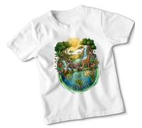 Kids Save Our Planet Protect Wildlife Tshirts Environmental Awareness Tee 7-8 Years White
