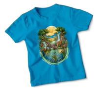 Kids Save Our Planet Protect Wildlife Tshirts Environmental Awareness Tee 9-11 Years Azure Blue