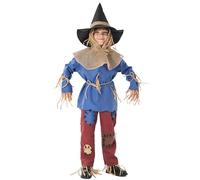 Kids Scarecrow Costume, Mr. Scarecrow Costume with Pointed Hat World Book Day Fancy Dress Up for Boys Girls