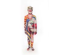 Kids Scary Clown Morphsuit Boys Girls Halloween Fancy Dress Costume Pennywise