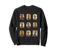 Kids Scary Halloween Portraits of Pumpkin Heads Sweatshirt
